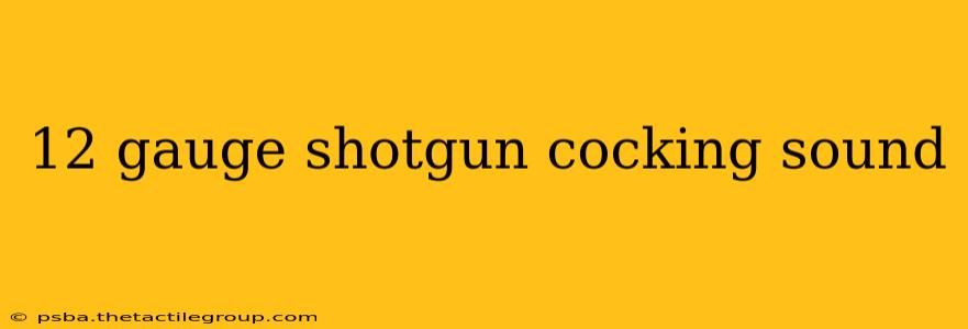 12 gauge shotgun cocking sound