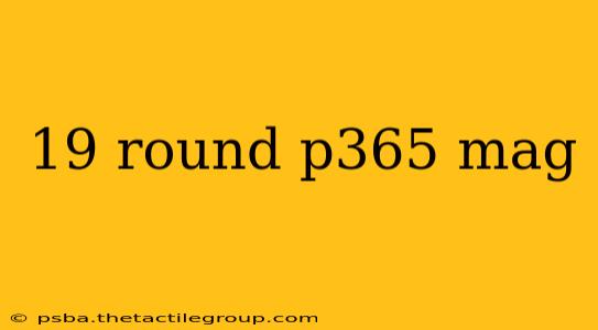 19 round p365 mag