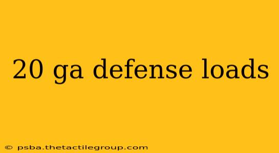 20 ga defense loads