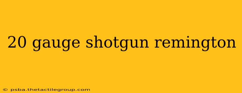 20 gauge shotgun remington