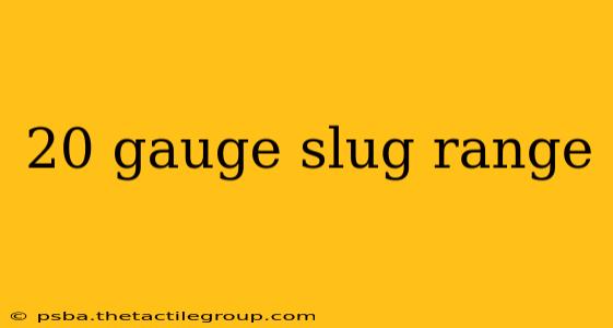 20 gauge slug range