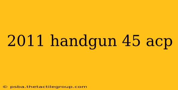 2011 handgun 45 acp