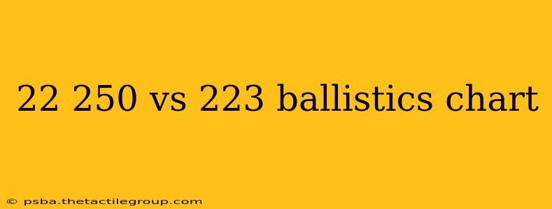 22 250 vs 223 ballistics chart