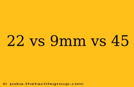 22 vs 9mm vs 45