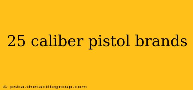 25 caliber pistol brands