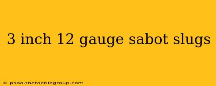 3 inch 12 gauge sabot slugs