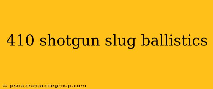 410 shotgun slug ballistics