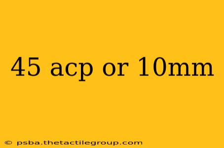 45 acp or 10mm