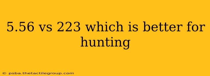 5.56 vs 223 which is better for hunting