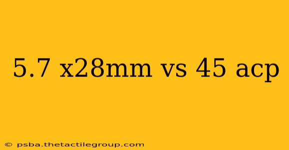 5.7 x28mm vs 45 acp