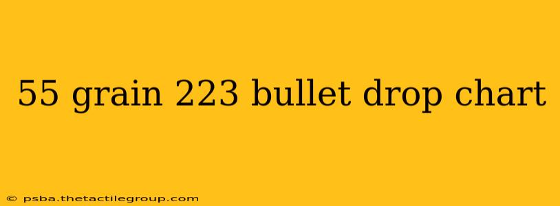 55 grain 223 bullet drop chart