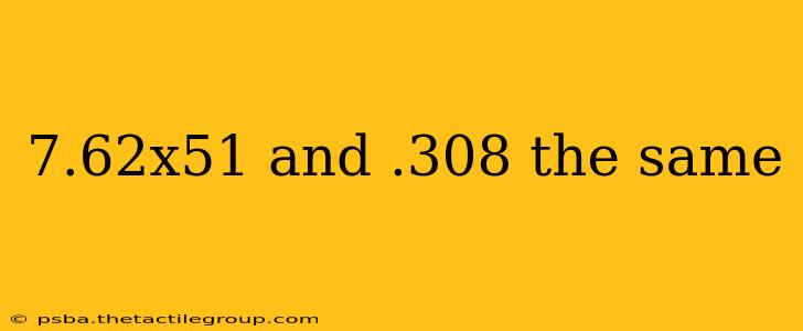 7.62x51 and .308 the same