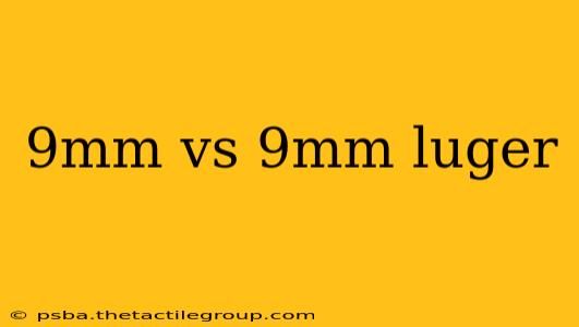 9mm vs 9mm luger