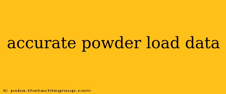 accurate powder load data