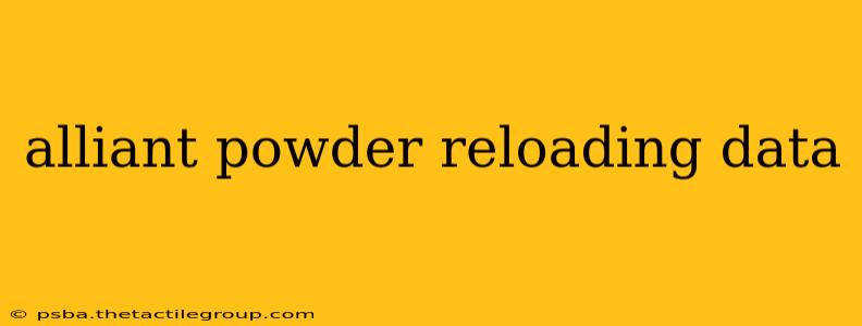 alliant powder reloading data