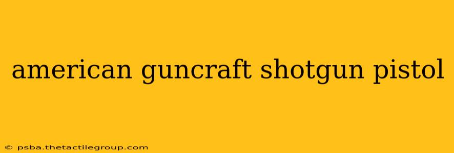 american guncraft shotgun pistol