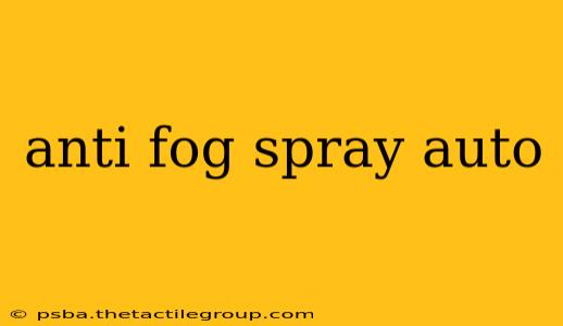 anti fog spray auto