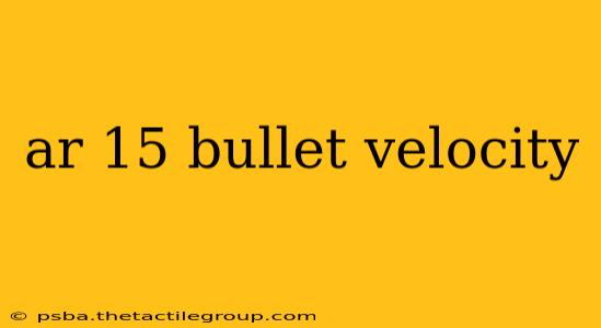 ar 15 bullet velocity