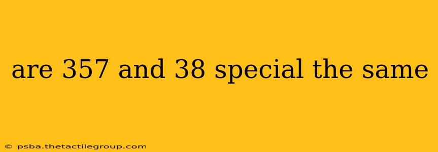 are 357 and 38 special the same