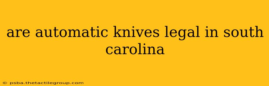 are automatic knives legal in south carolina