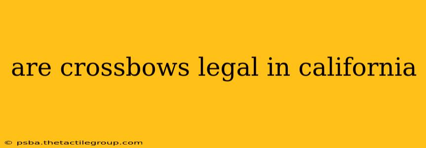 are crossbows legal in california