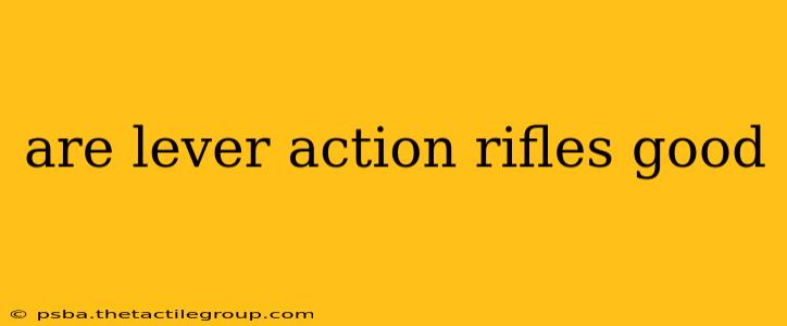 are lever action rifles good