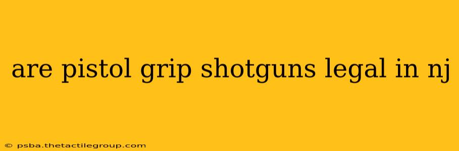 are pistol grip shotguns legal in nj