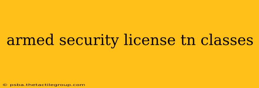 armed security license tn classes