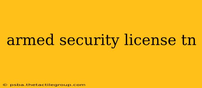 armed security license tn