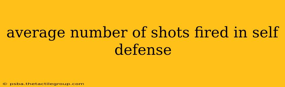 average number of shots fired in self defense