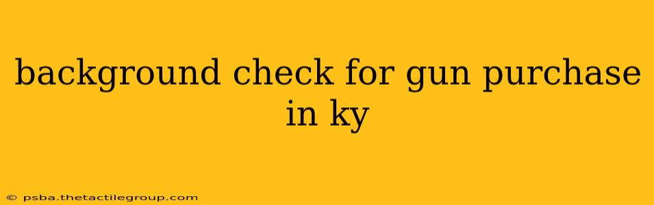 background check for gun purchase in ky