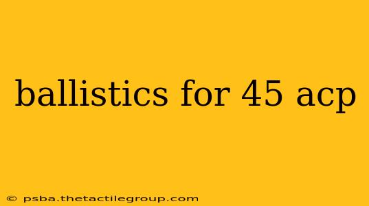 ballistics for 45 acp