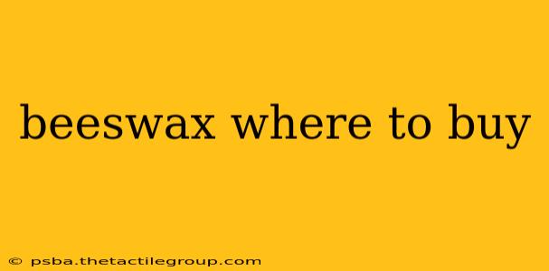 beeswax where to buy