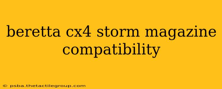 beretta cx4 storm magazine compatibility