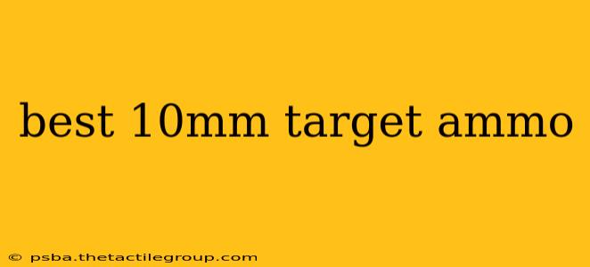 best 10mm target ammo