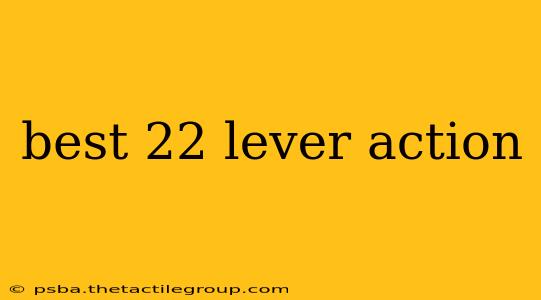 best 22 lever action