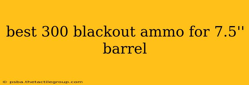 best 300 blackout ammo for 7.5'' barrel