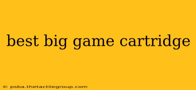 best big game cartridge