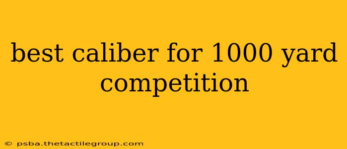 best caliber for 1000 yard competition