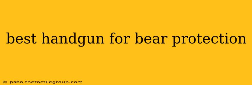 best handgun for bear protection