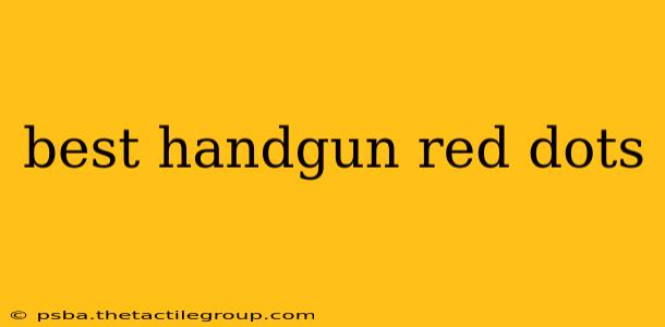 best handgun red dots