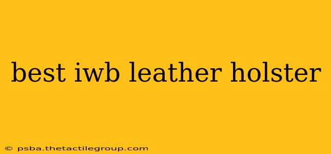 best iwb leather holster