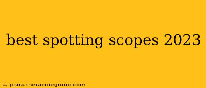 best spotting scopes 2023