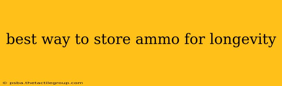 best way to store ammo for longevity