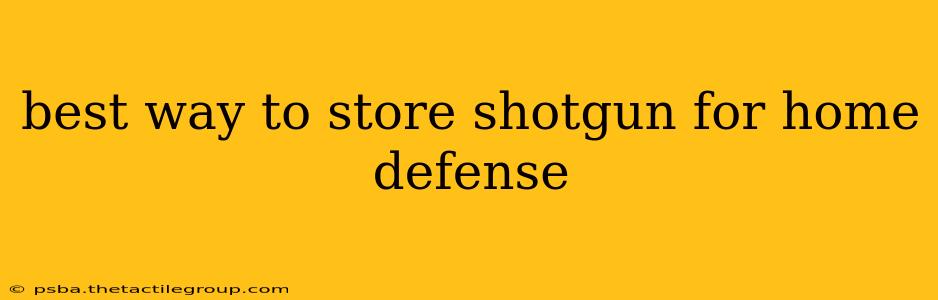 best way to store shotgun for home defense