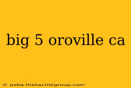 big 5 oroville ca