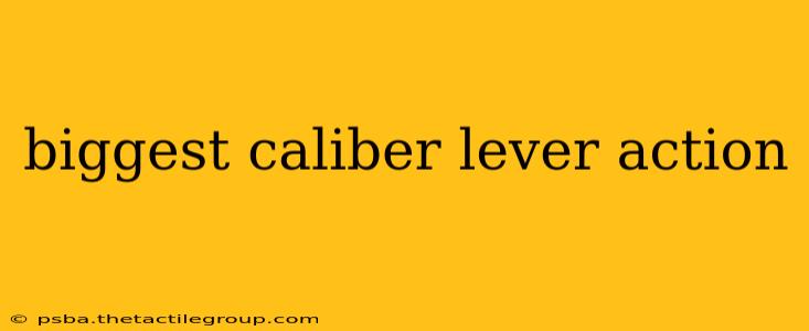 biggest caliber lever action