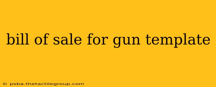 bill of sale for gun template