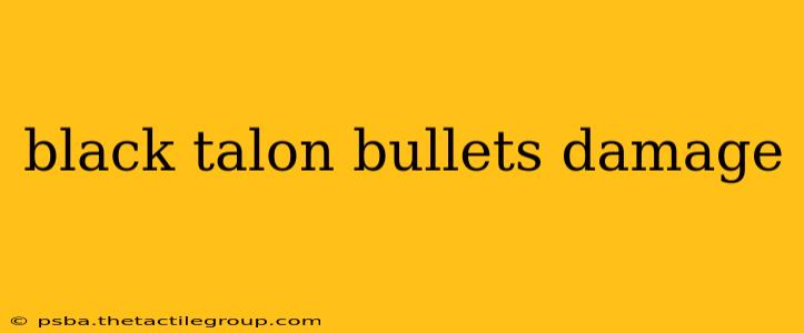 black talon bullets damage