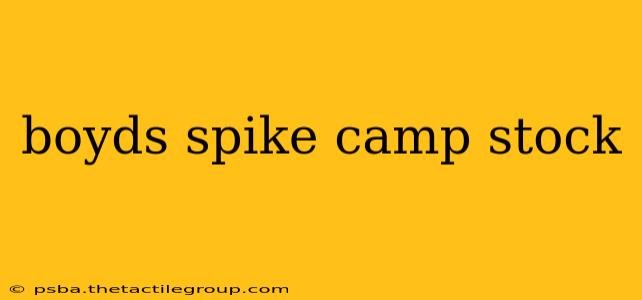 boyds spike camp stock